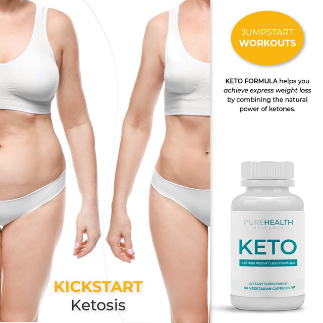 Keto Pills - Ketosis Weight Loss Supplement by Purehealth Research, 60 Capsules