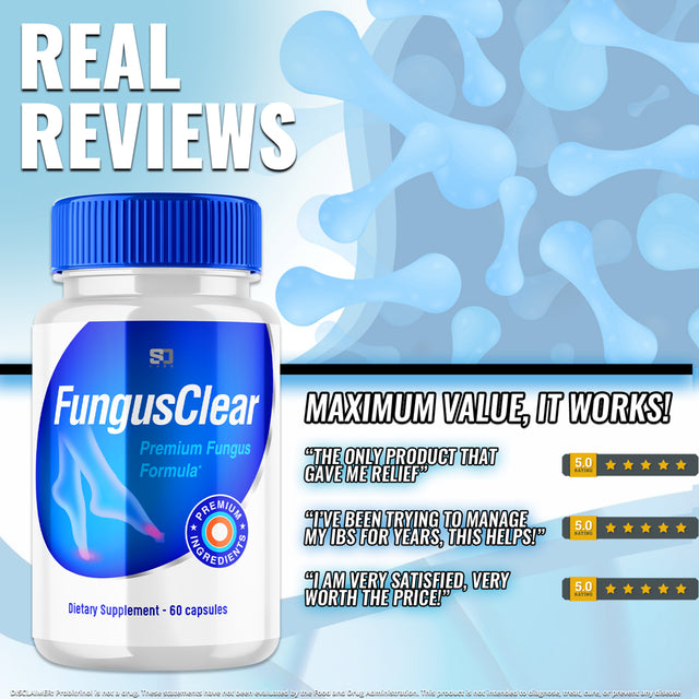 Fungus Clear - Probiotic Supplement - Supports Strong Healthy Natural Clear Toe and Finger Nails - Nail Treatment plus Eliminates Fungus - 120 Capsules (2 Pack)