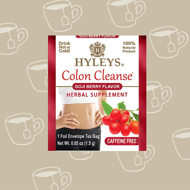 Hyleys Colon Cleanse Tea Goji Berry Flavor - 25 Tea Bags (1 Pack)