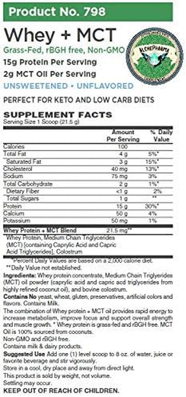 New: AP Grass-Fed Whey + MCT Powder 409 Grams 15:2 Ratio C8