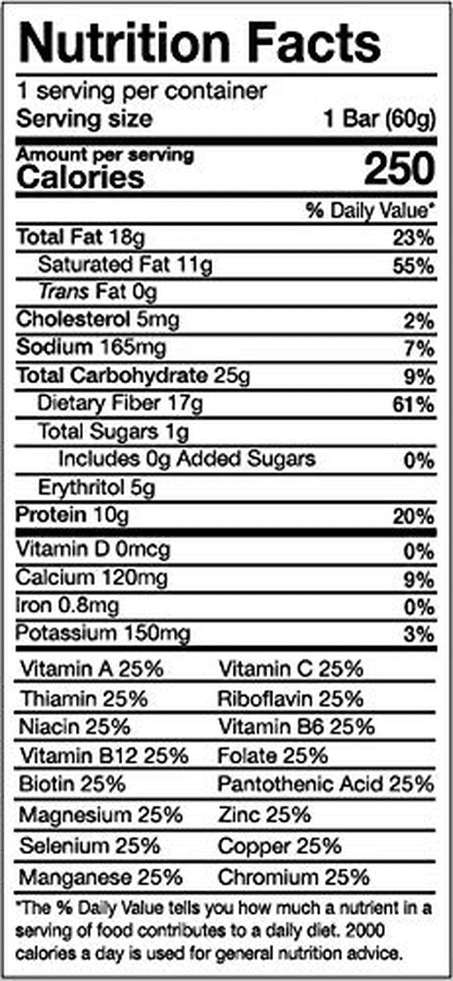 Keto Wise Meal Replacement Bar - Chocolate Almond Blast - Box of 12