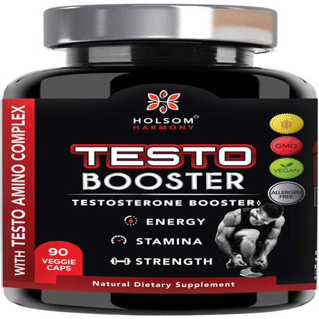 Holsom Harmony Testosterone Booster for Men with Horny Goat Weed β (90 Veggie Caps)