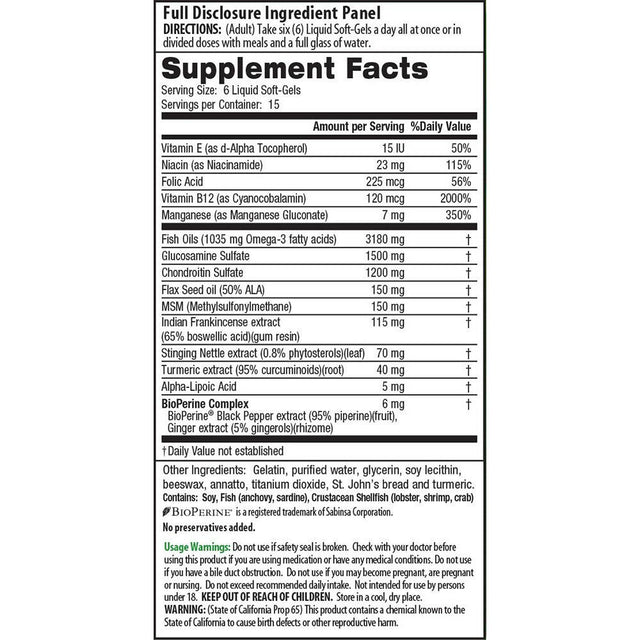 Irwin Naturals 3-In-1 Joint Formula - 90 Soft-Gels + Pill Case