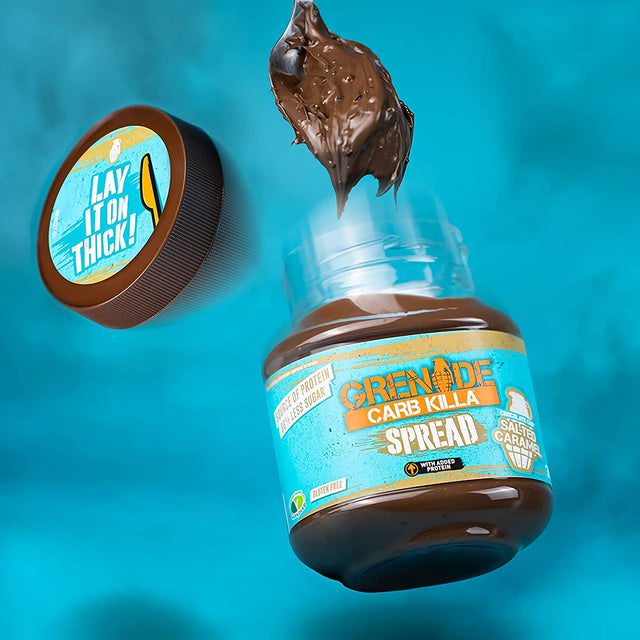 Grenade Carb Killa Protein Chocolate Spread, High Protein Low Sugar, Gluten Free No Stir, Chocolate Chip Salted Caramel, 12.7Oz