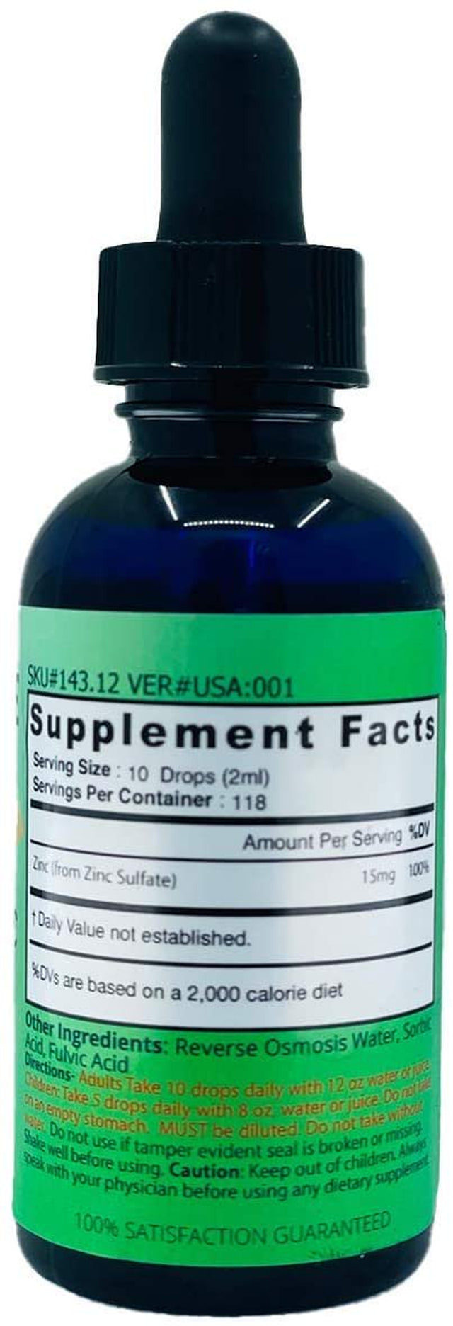 Good State Liquid Zinc Ultra Concentrate with Fulvic Acid Supplement 2 Fl Oz 1 Count