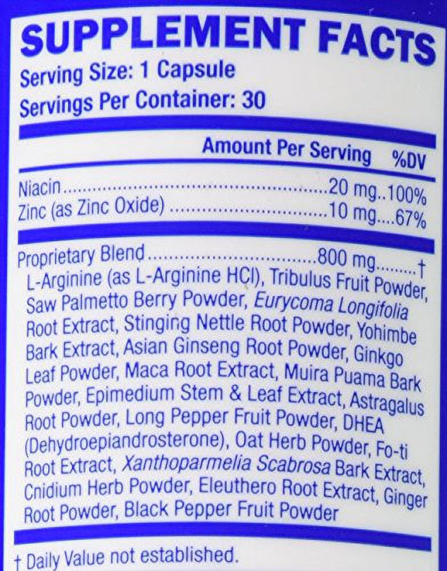 LIBISURE N.1 Test Booster - Increase Test, Energy Stamina, Size, Energy 30 Caps