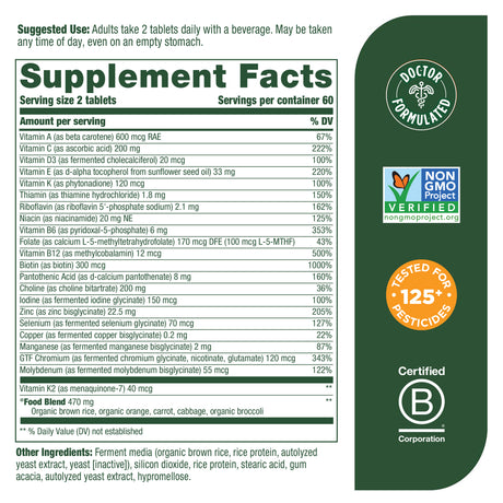 Megafood Multi for Men, 120 Tabs - Brain Health, Immune Support, Energy Metabolism *