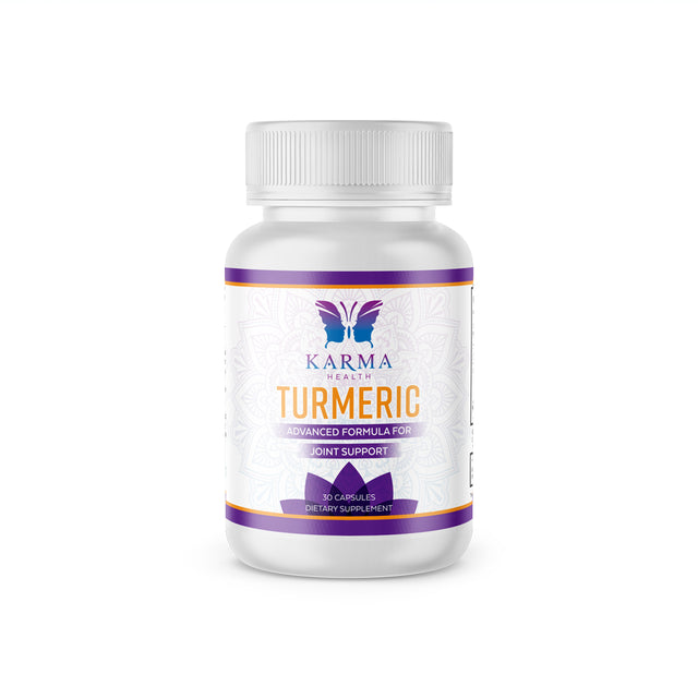 Karma Health Advanced Formula for Joint Support Tumeric Supplements Capsules - Supports Joint Discomfort Relief, Inflammatory Response, Antioxidant Properties, Back, Knees, Hands. 30 Capsules- 1 Pack