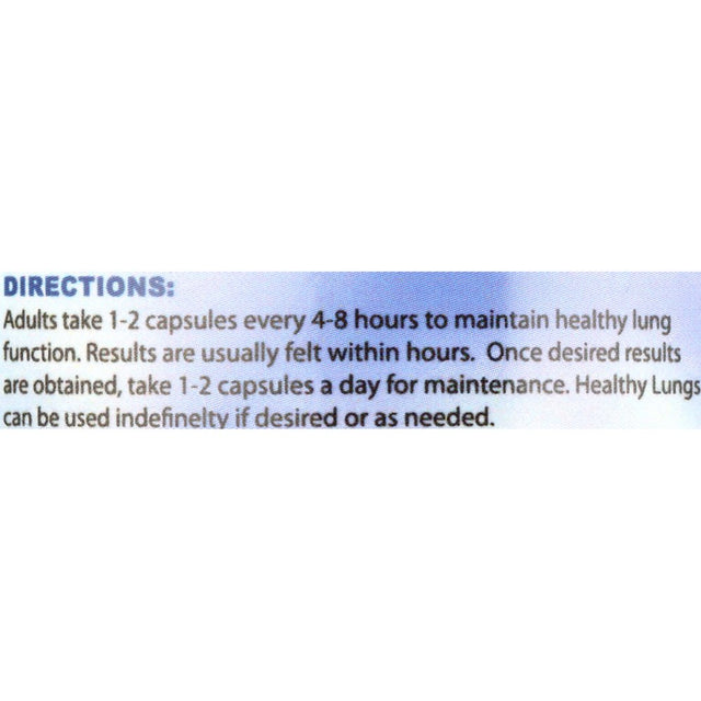 Healthy Lungs 120 Capsules - a All Natural Lung Health Supplement That Quickly Reduces Mucus and Phlegm, Congestion While Improve Breathing, Cleanse, Detox and Reducing Coughing. Made in the USA