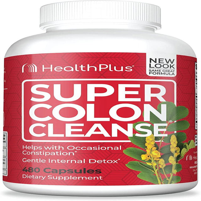 Health plus Super Colon Cleanse: 10-Day Cleanse, 12 Cleanses, 480 Capsules