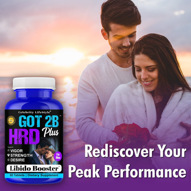 Got2Bhrd plus Premium Male Testosterone Booster, Boost Energy, Muscle Growth and Vitality 60 Tablets