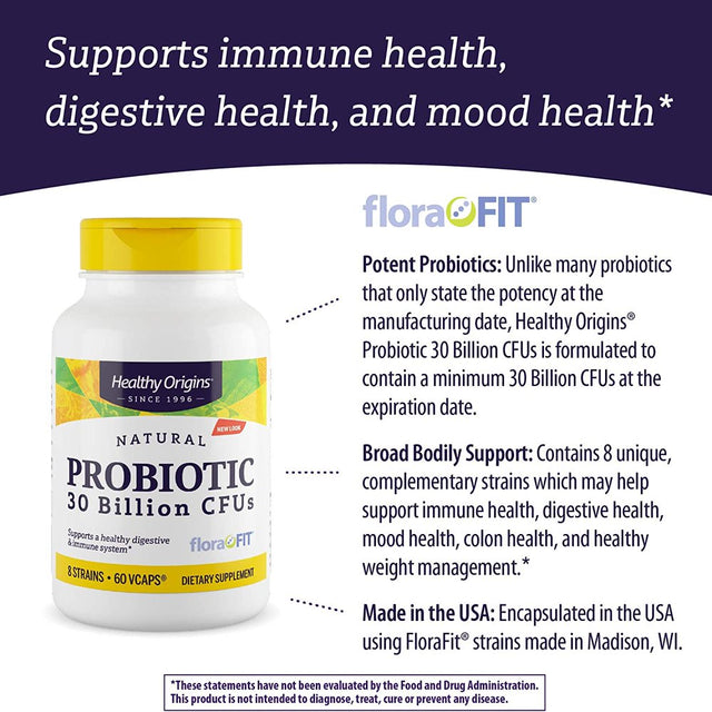 Healthy Origins Probiotic 30 Billion Cfu'S (60 Veggie Capsules)