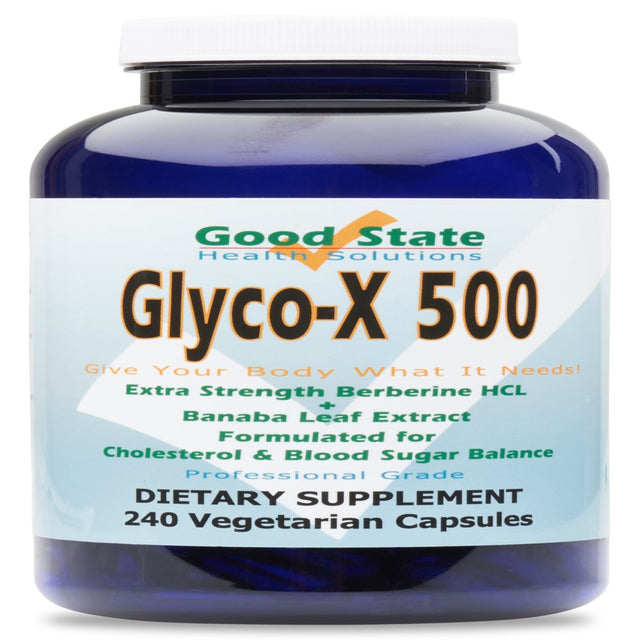 Good State Glyco -X 500 with Berberine HCL ( 240 Veggie Capsules Total )