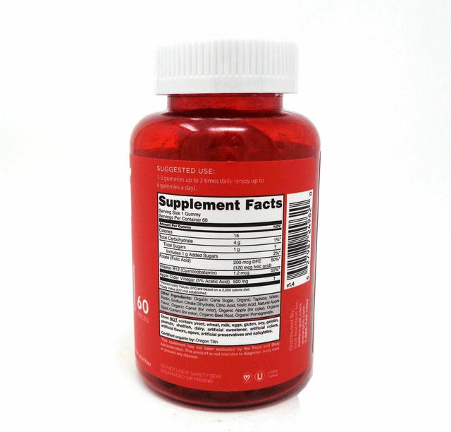 Goli Nutrition World'S First Apple Cider Vinegar Gummies 60 Count, 60 Count