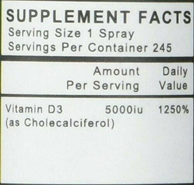 L a Naturals D3 Super Strength Spray 5,000 IU, 1 Oz