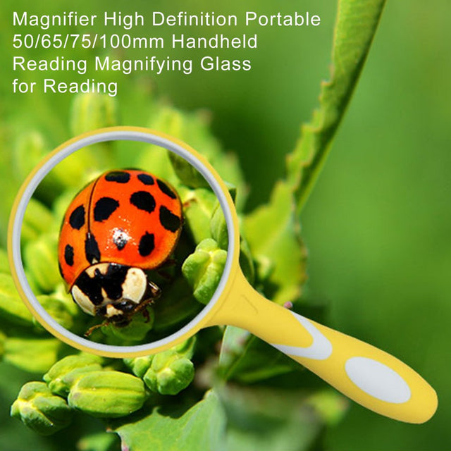 Gofj Magnifier High Clarity Portable 50/65/75/100Mm Handheld Reading Magnifying Glass for Reading