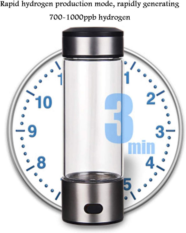 High Concentration Hydrogen-Rich Water Cup SPE Ion Membrane Alkaline Water Purifier Micro-Electrolysis Water Glass 320Ml