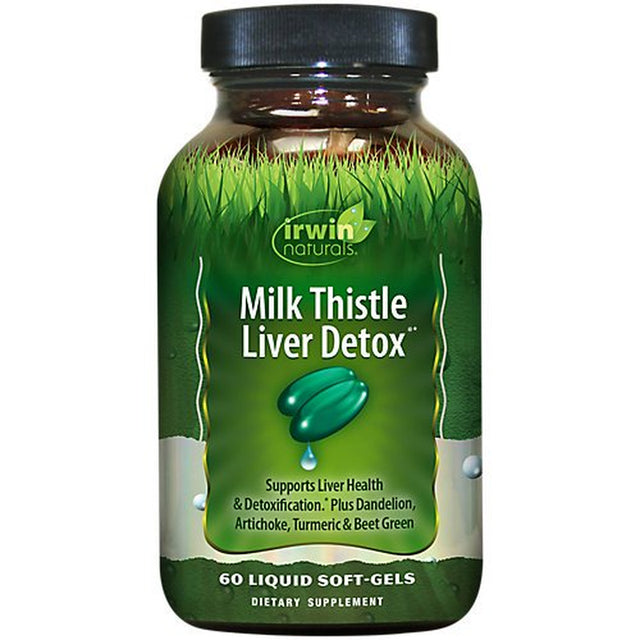 Irwin Naturals Milk Thistle Liver Detox Dietary Supplement, 60 Count