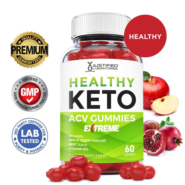 Healthy Keto Extreme ACV Gummies 2000Mg Dietary Supplement 60 Gummys