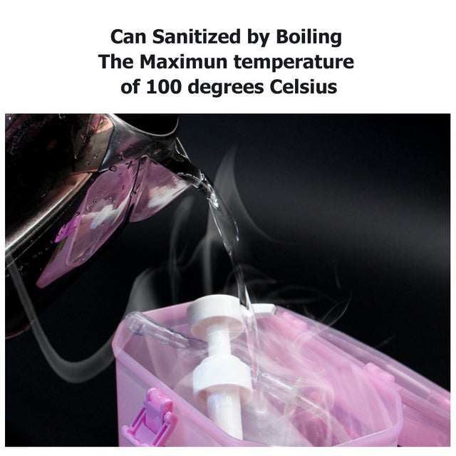 Hailicare Enema Kit - 300Ml Anal or Vaginal Douche Cleaner Kit for Men or Women with 2 Nozzle Tips - Easy to Use and Comfortable Cleaner