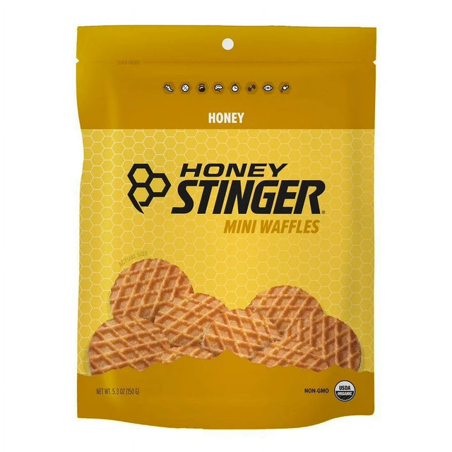 Honey Stinger, Organic Healthy Snack Mini Waffles, Honey, 5.3 Oz Bag