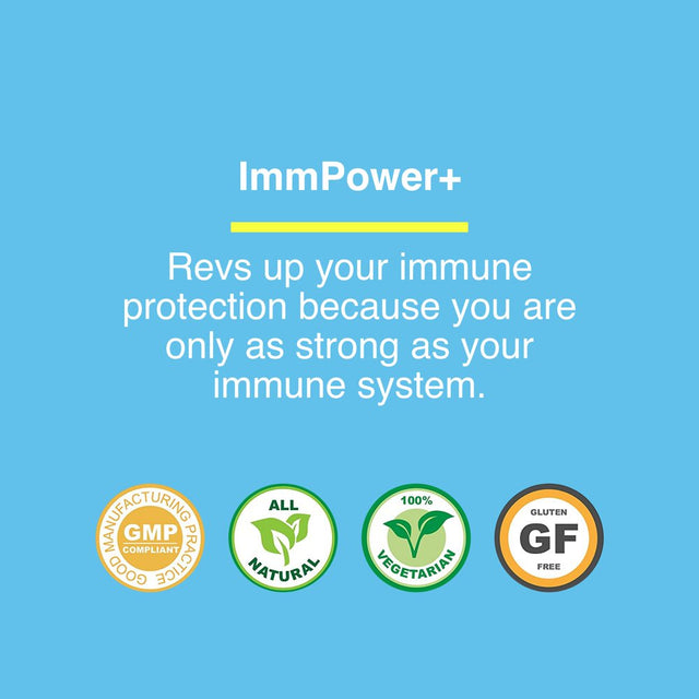 Immpower+, AHCC® plus FWGE-SC®, 550 Mg 60 Veg Capsules, by American Biosciences