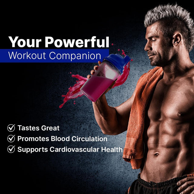 L-ARGININE PRO Supplement On-The-Go Single Serve Travel Packets - 5,500Mg of L-Arginine plus 1,100Mg L-Citrulline (Grape Berry, 30 Packets)