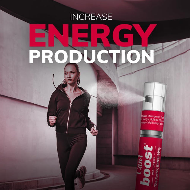 Focus + Energy Fast Absorption Oral Spray | Sublingual | Vitamin B12 Supplement + B6 + Caffeine | Metabolism & Energy Booster | Adult | 240 Sprays (30 Servings) | Can-I Boost by Can I Wellness