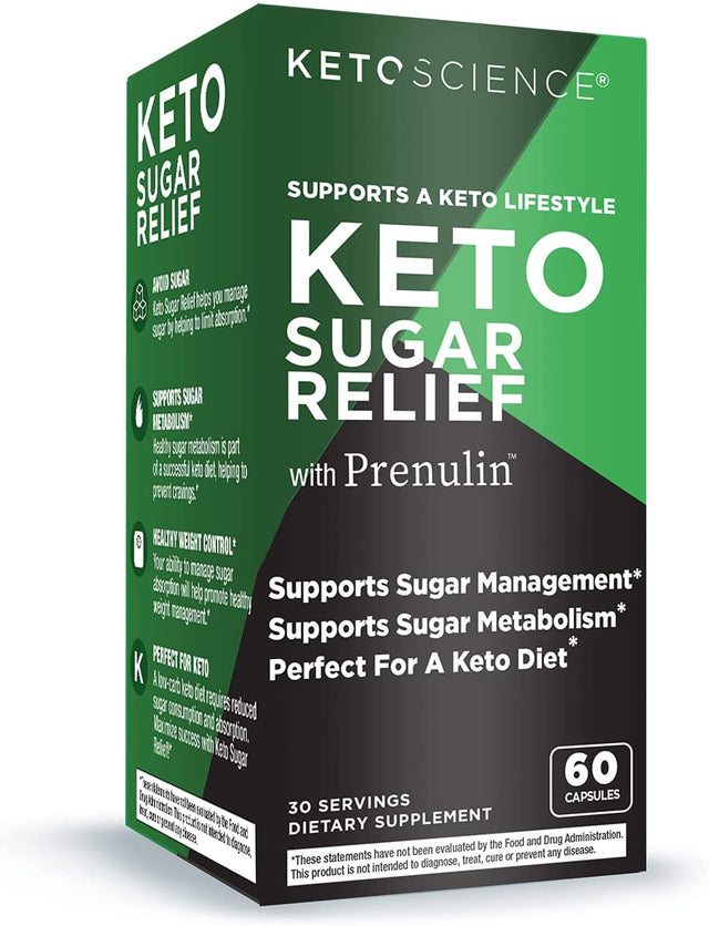 Keto Science Keto Sugar Relief, Supports Sugar Management, Promotes Sugar Metabolism, Perfect for Keto, 30 Servings, Green