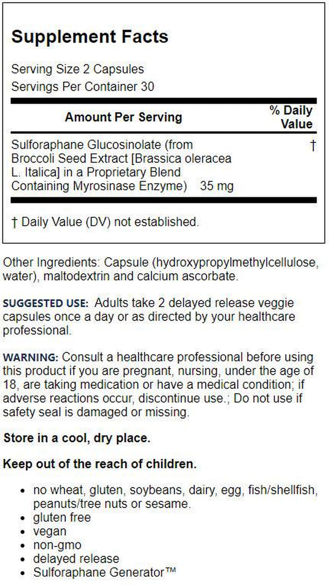Jarrow Formulas Broccomax, Supports Liver Health, 60 Delayed Veggie Caps