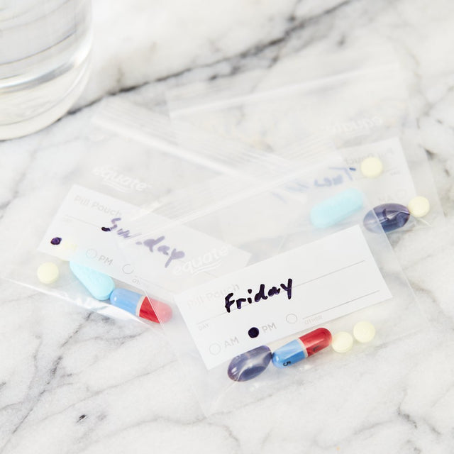 Equate Zipper Seal Pill Pouches, 50 Count