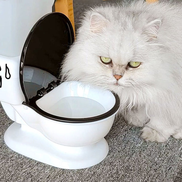 Black and Friday Deals Blueek Pet Water Dispenser Automatic Watering Station for Dogs and Cats Funny Toilet-Shaped Pet Drinking Bowl