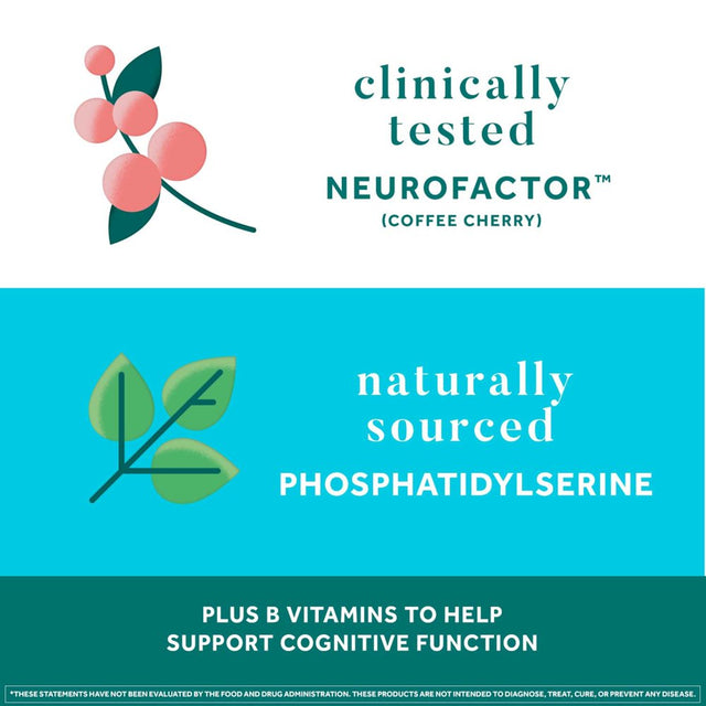 Neuriva plus Brain Health Support Strawberry Gummies (50 Count), Brain Support with Phosphatidylserine, Vitamin B6 & Decaffeinated, Clinically Tested Coffee Cherry