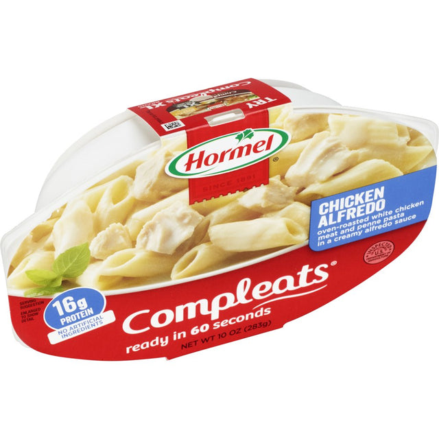 HORMEL COMPLEATS Chicken Alfredo, Shelf Stable, 10 Oz Plastic Tray