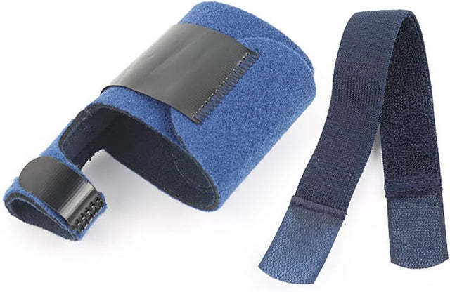 Healifty Toe Compression Brace 1 Pair Big Toe Splints Bunion Corrector Toe Separator Straightener for Women Men (Blue)