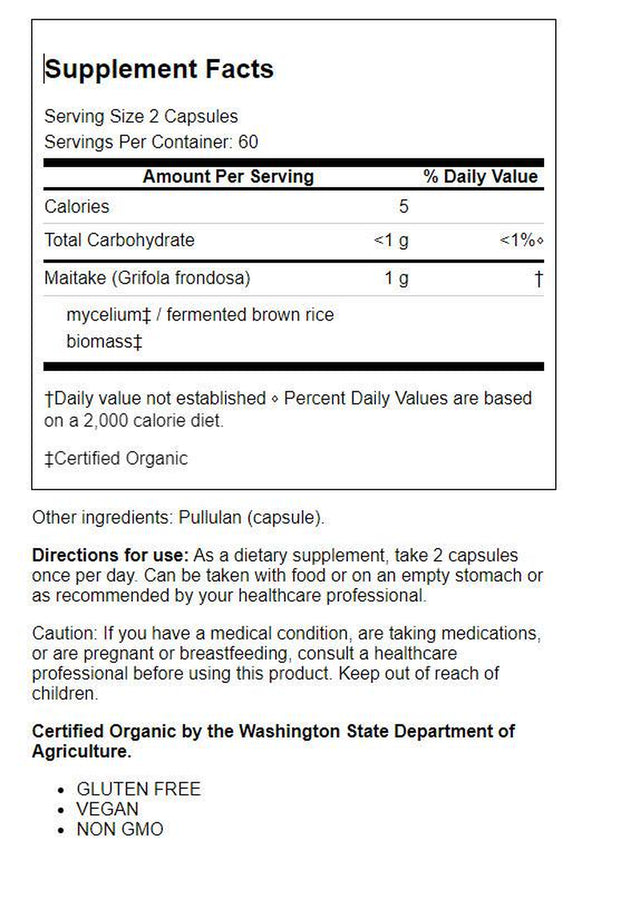 Host Defense Mushrooms Maitake 120 Caps