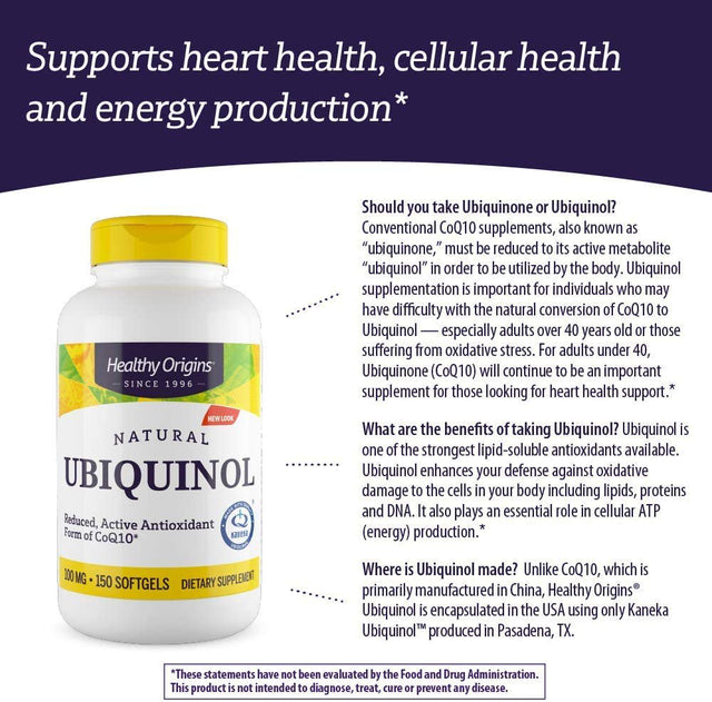 Healthy Origins Ubiquinol 100 Mg (150 Softgels)