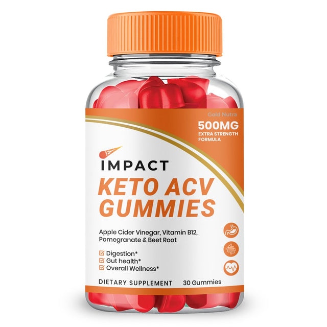 Impact Keto ACV Gummies, Official Advanced Powerful Formula, Maximum Strength (1 Pack)
