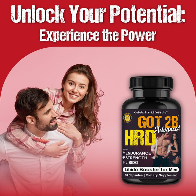 Got2Bhrd Male Testosterone Booster Vitamin Supplements, Male Energy Boosters, Libido Booster Pills 90 Count