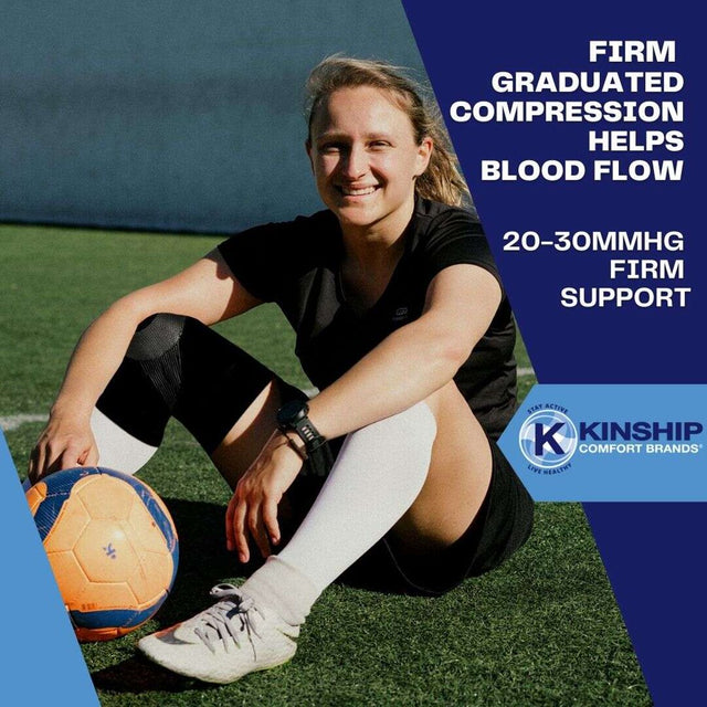 Kinship Comfort Brands Knee Brace Compression Support Sleeve for Meniscus Tear, Arthritis, Running, Joint Pain Relief & Injury Recovery | 2 Pack