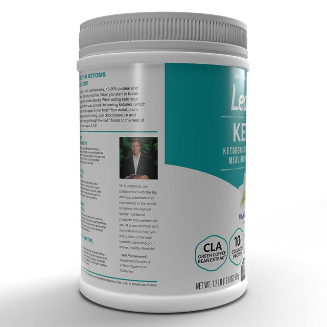 Lean1 KETO, Vanilla Flavor, 15 Serving Tub, Ketogenic Fat Burning Meal Replacement by Nutrition 53