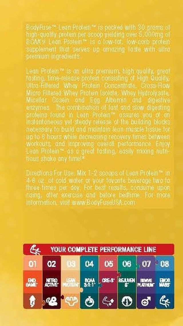 Lean Protein Vanilla 2 Lb | Three Whey Protein Sources and Digestive Enzymes | 30 G Protein per Serving | Non GMO Gluten Free