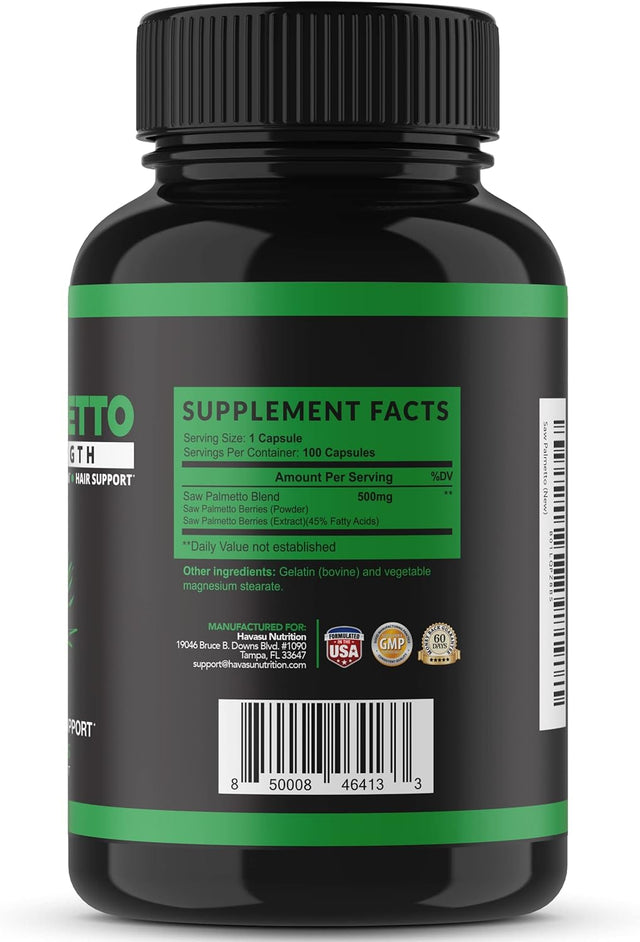 L Arginine and Saw Palmetto Capsules to Support Male Health | Performance and Prostate Health | Aids in Vascular Support from Nitric Oxide | 120 L-Arginine Capsules and 100 Saw Palmetto Capsules