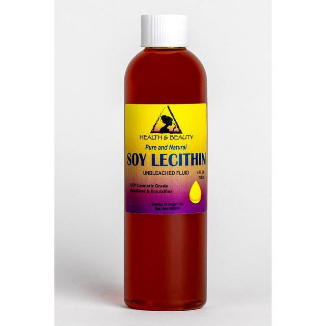 LECITHIN SOY UNBLEACHED FLUID LIQUID EMULSIFIER STABILIZER EMOLLIENT PURE 4 OZ