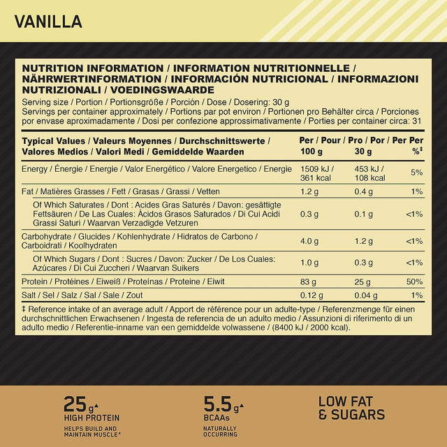 Gold Standard 100% Isolate, Strawberry - 930G