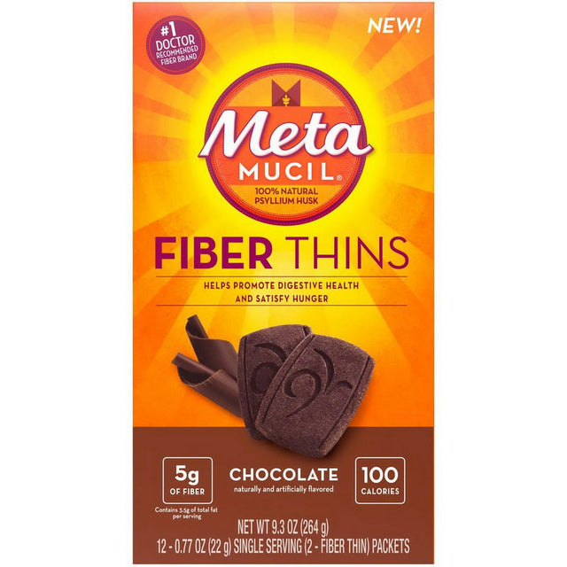 (Price/Case)Metamucil 77513 Chocolate Wafer 4-12 Count