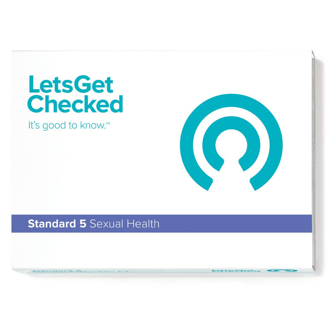 Letsgetchecked - Standard 5 STD Test for Chlamydia, Gonorrhea, Trichomoniasis, HIV, and Syphilis. | for Men and Women | CLIA Certified Labs | Online Results in 2-5 Days - (FBA Not Available in NY)
