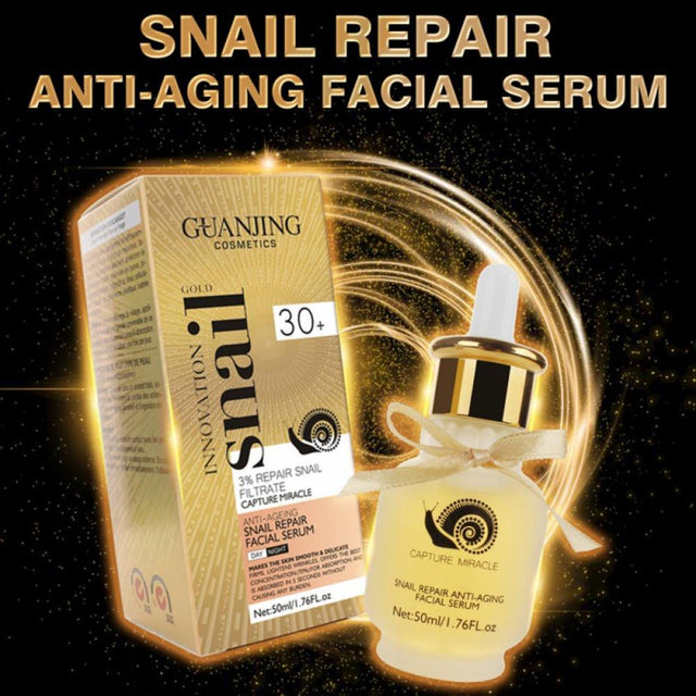 Golden Snail Essence Original Liquid, CE Ferulic Acid Provides Potent anti Aging, anti Wrinkle Korean Beauty 1Oz