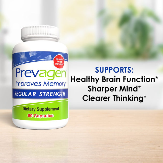 Prevagen Improves Memory - Regular Strength 10Mg, 60 Capsules with Apoaequorin & Vitamin D Brain Supplement for Better Brain Health