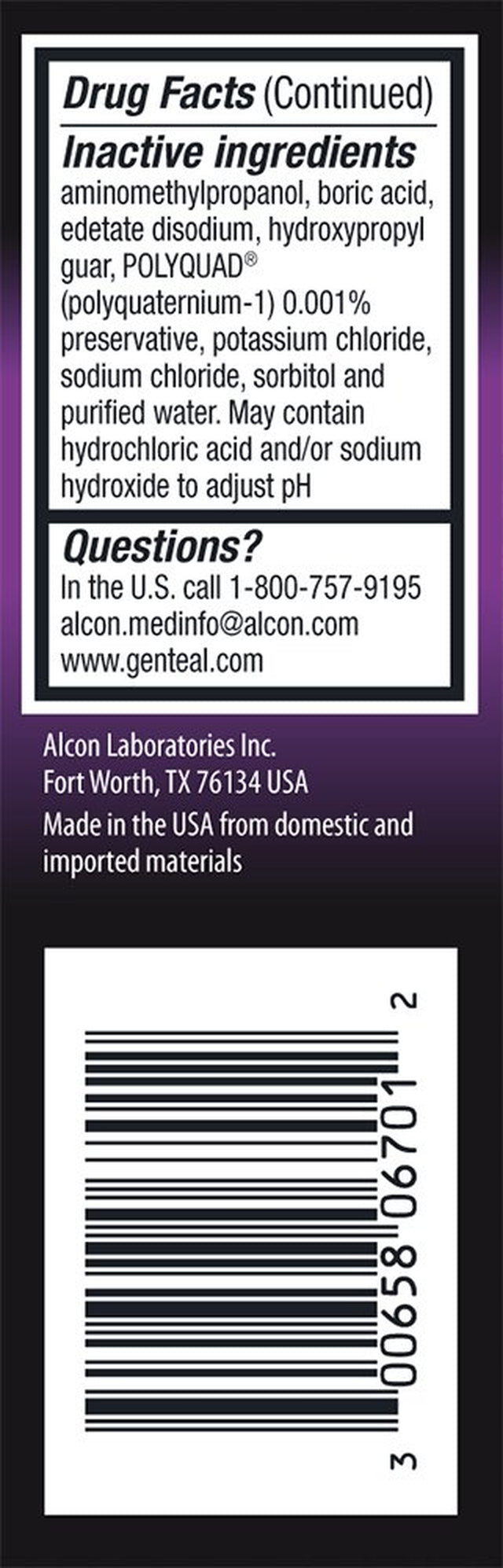 Genteal Tears Severe Day + Night Gel Lubricant Eye Drops, 0.3 Fl Oz